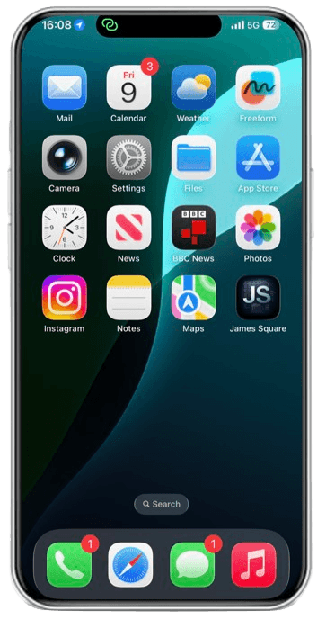 James Square app on mobile