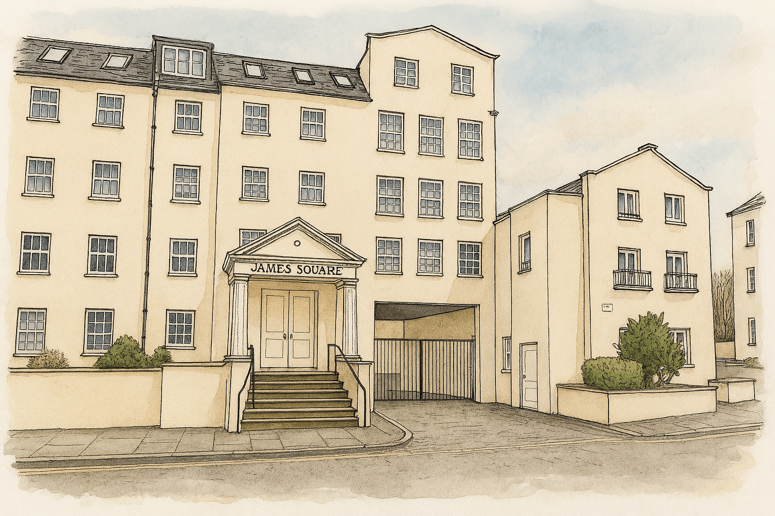 Front of James Square